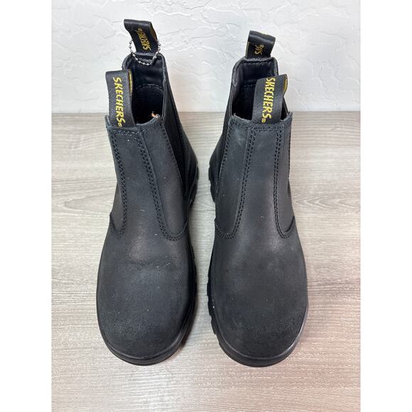 Skechers Workshire Jannit Steel Toe Leather Chelsea Work Boots Women's 6 EU 36 - Picture 4 of 7